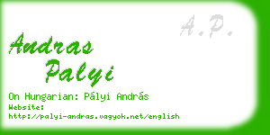 andras palyi business card