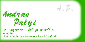 andras palyi business card